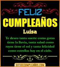 GIF Frases de Cumpleaños Luisa